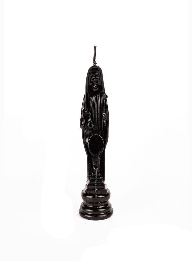Santa Muerte Figure Candle (Black)